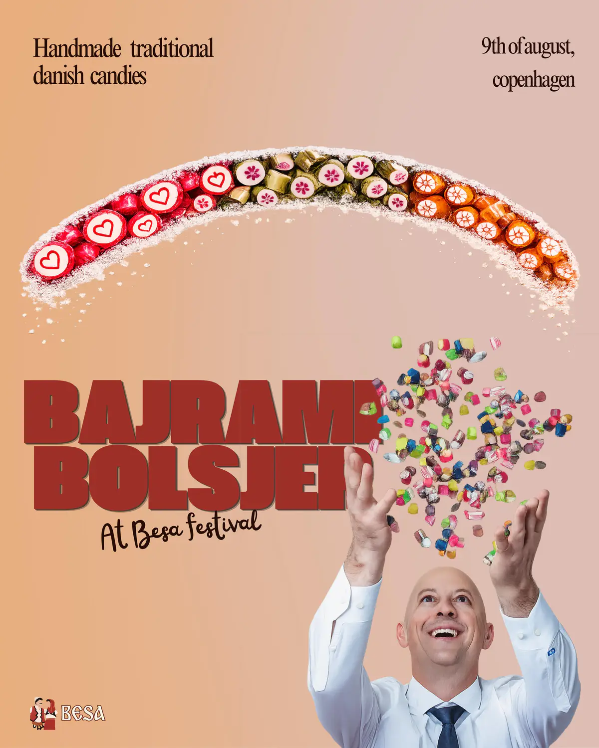 Bajrami Bolsjer Danish candy making poster